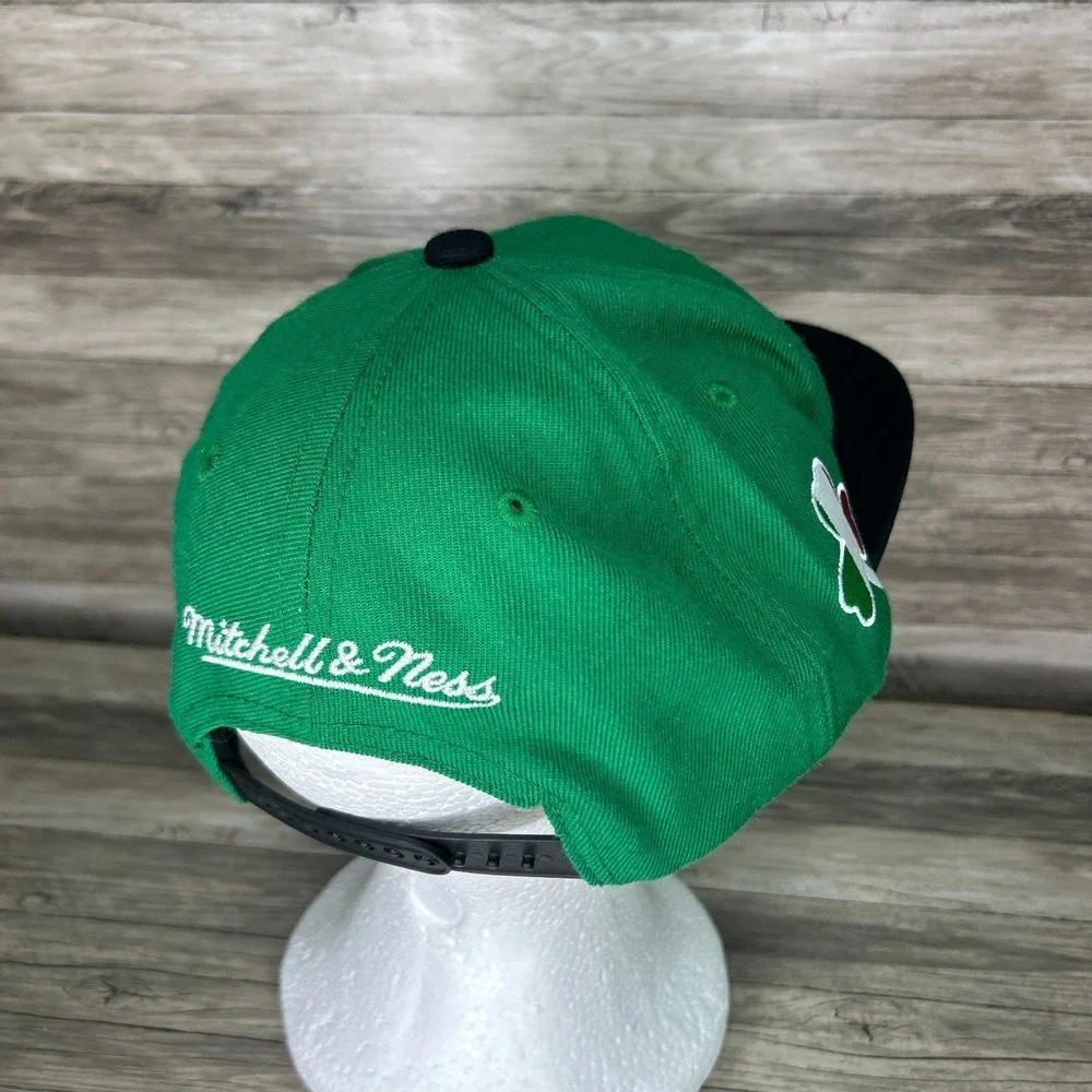Boston‎ Celtics Hat Cap Mens Snapback Green Mitchell Ness Wool NBA